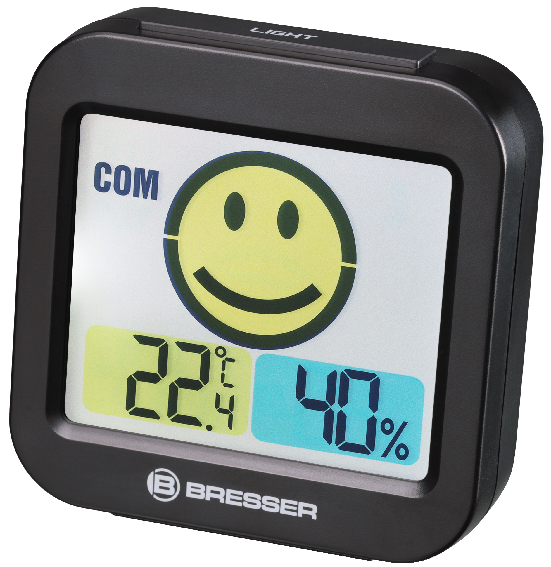 BRESSER ClimaTrend Smile Termómetro y Higrómetro con Indicador de Clima ambiental
