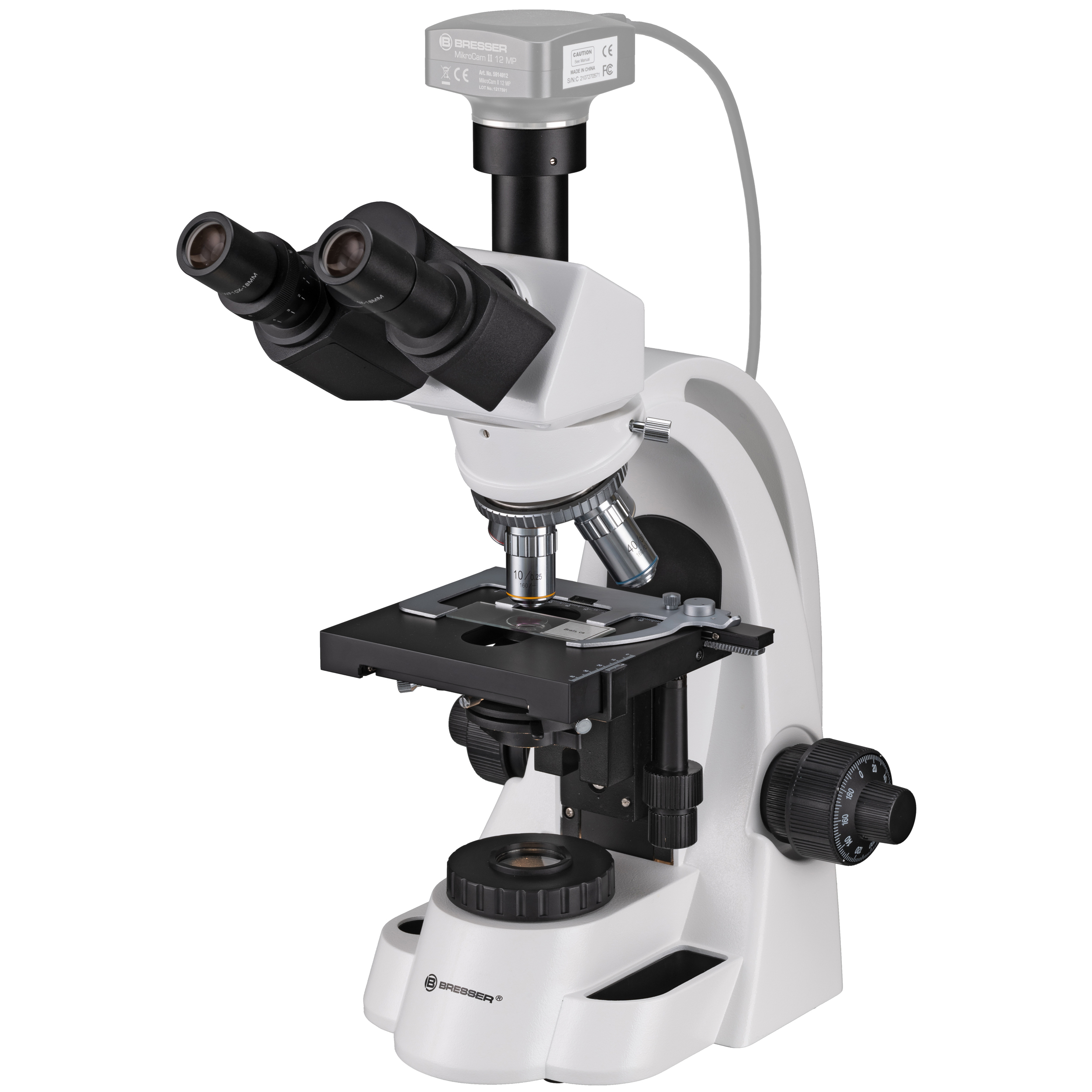 BRESSER Bioscience 40-1000x Trinocular Microscopio