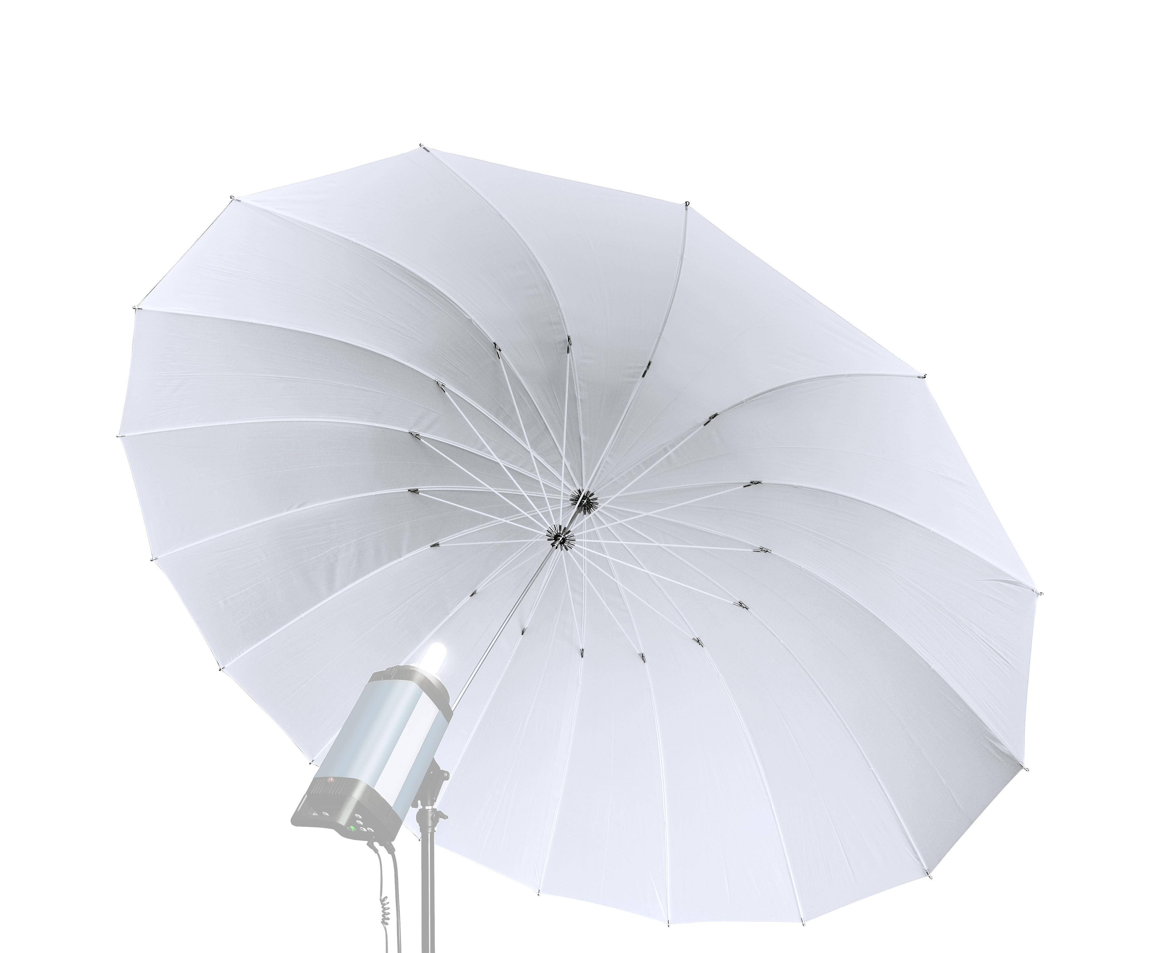 ​BRESSER SM-8 Paraguas translúcido gigante blanco difuso 162cm