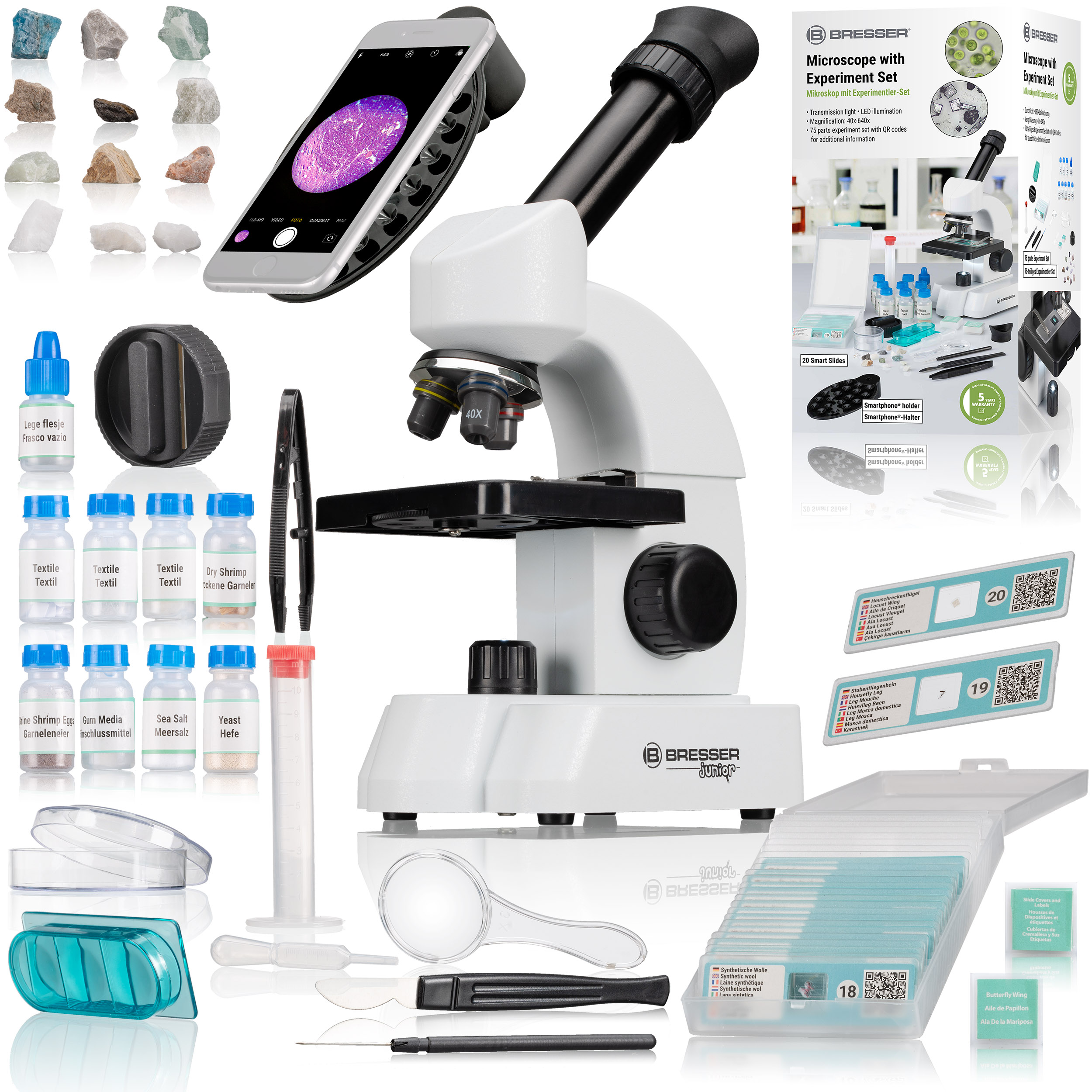 Microscopio para niños 40-640x con soporte para Smartphone y accesorios  NATIONAL GEOGRAPHIC - Microscopio - Los mejores precios