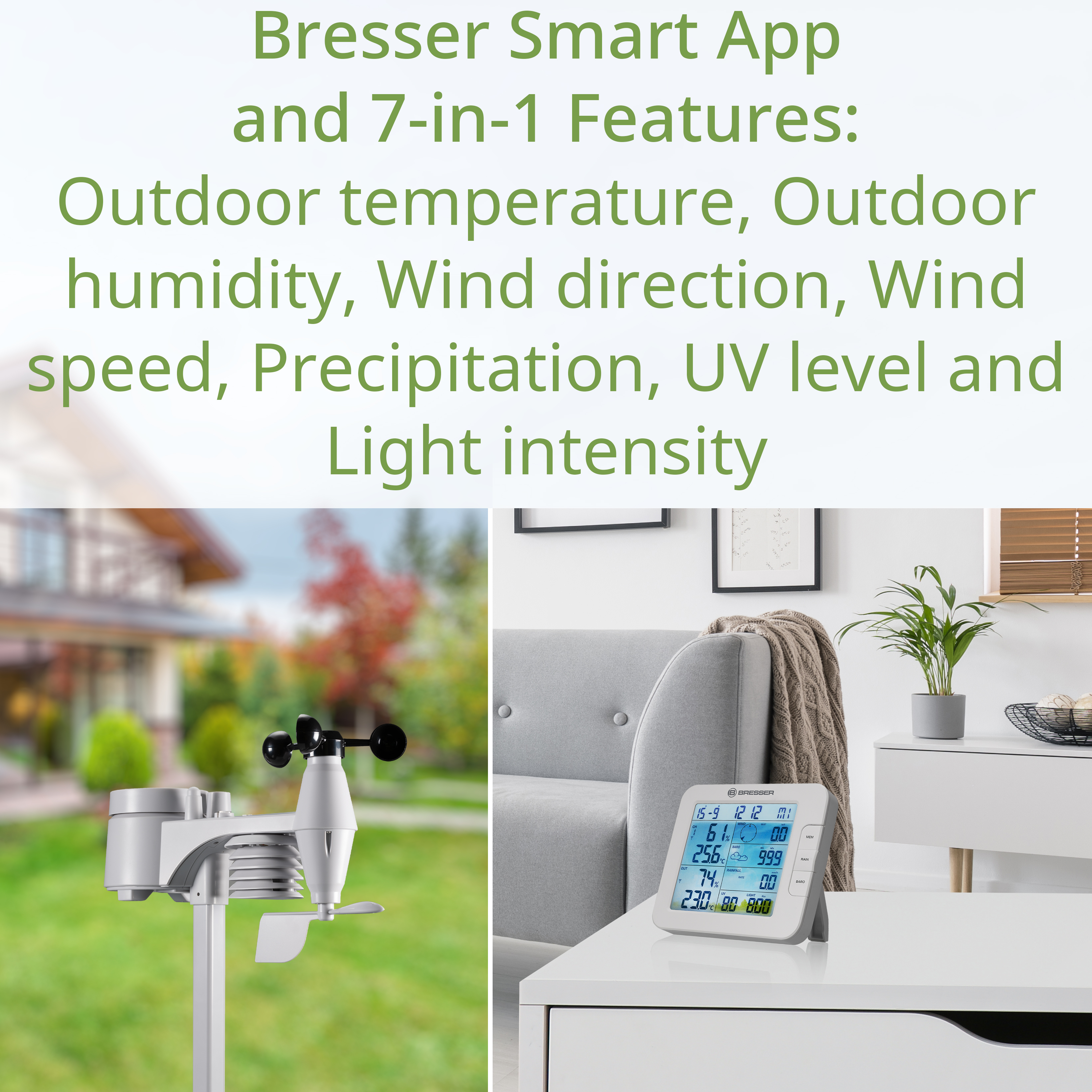 EstaciÓn meteorolÓgica wifi greenblue, compatible con tuya, sensor