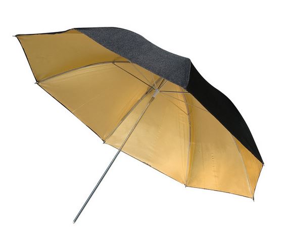 BRESSER BR-BG83 Paraguas reflector negro/dorado 83cm