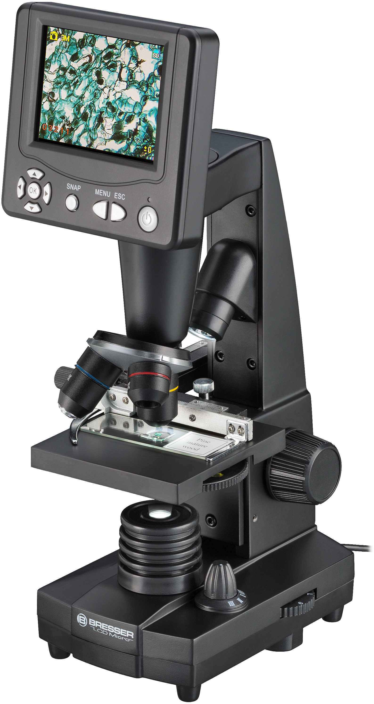 BRESSER Microscopio de enseñanza LCD 8.9cm (3.5")