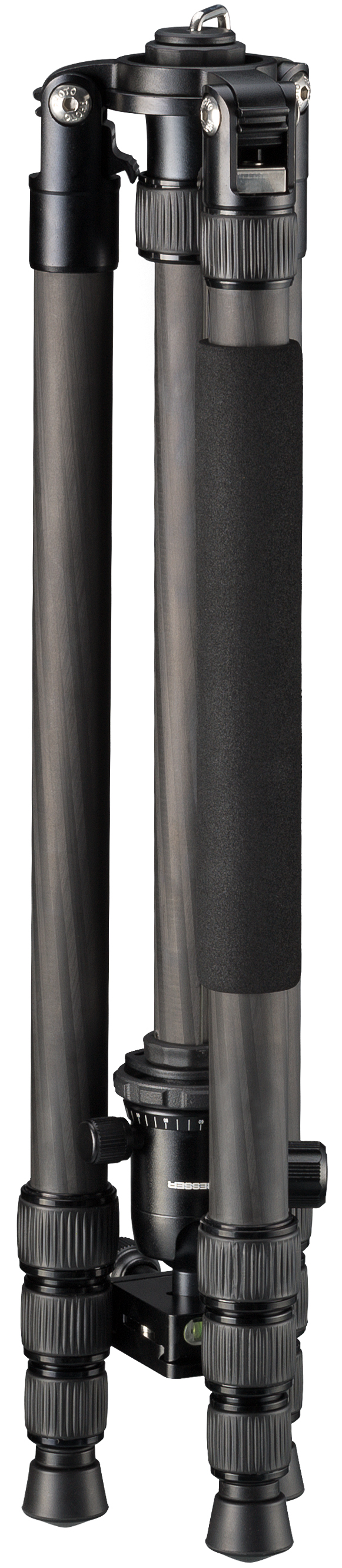 Trípode de Carbono para Cámara BRESSER BR-2504X8C-B1 hasta 10 kg, utilizable como Trípode de Suelo, Monópodo y Trípode de tres Patas