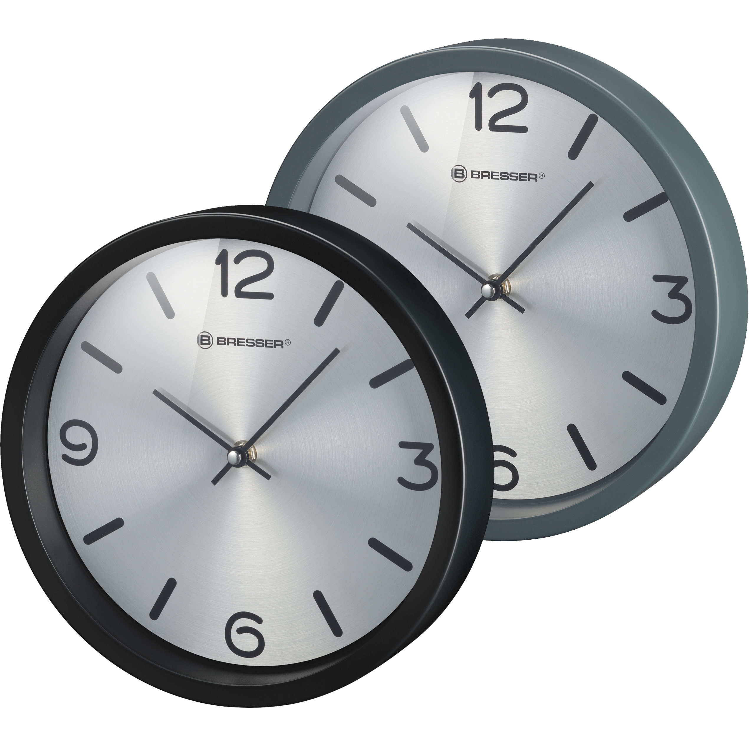 Reloj de Pared BRESSER MyTime Silver Edition