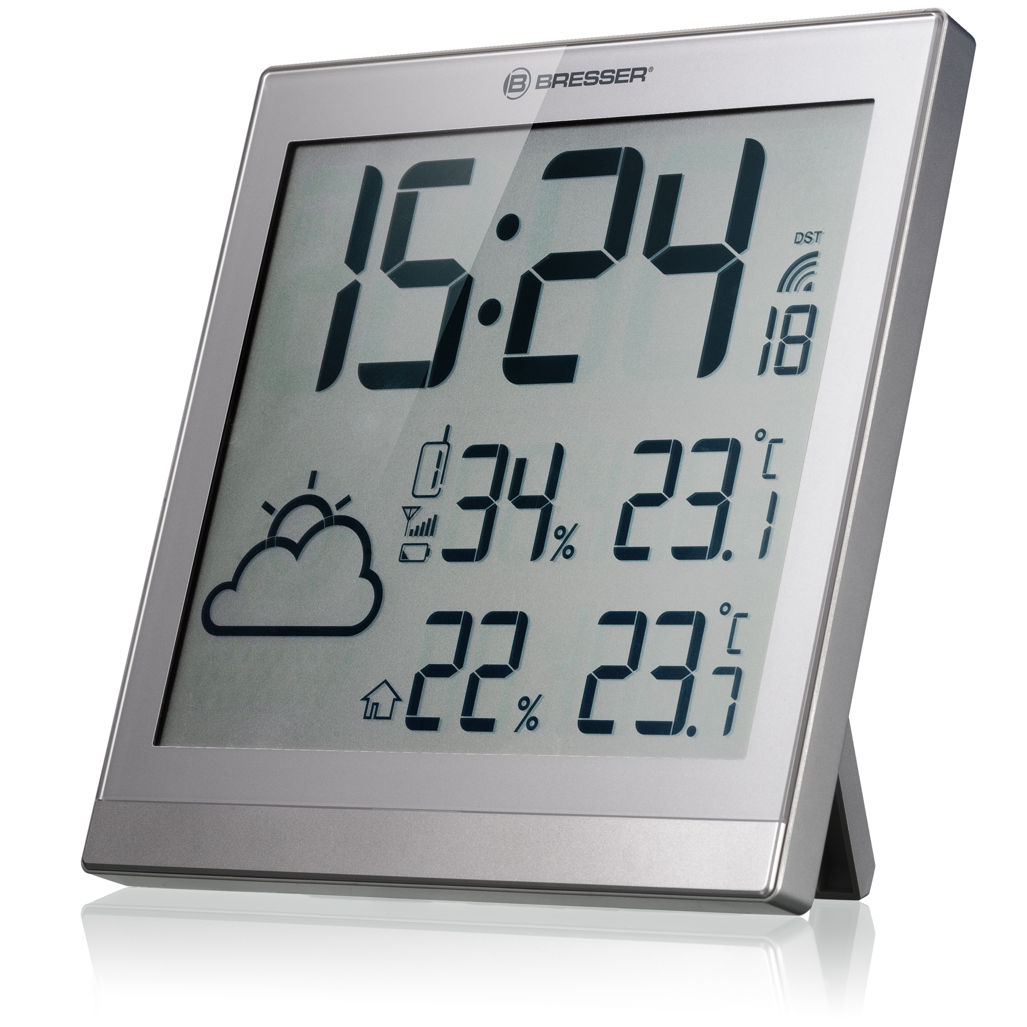 BRESSER ClimaTemp JC LCD Reloj meteorológico