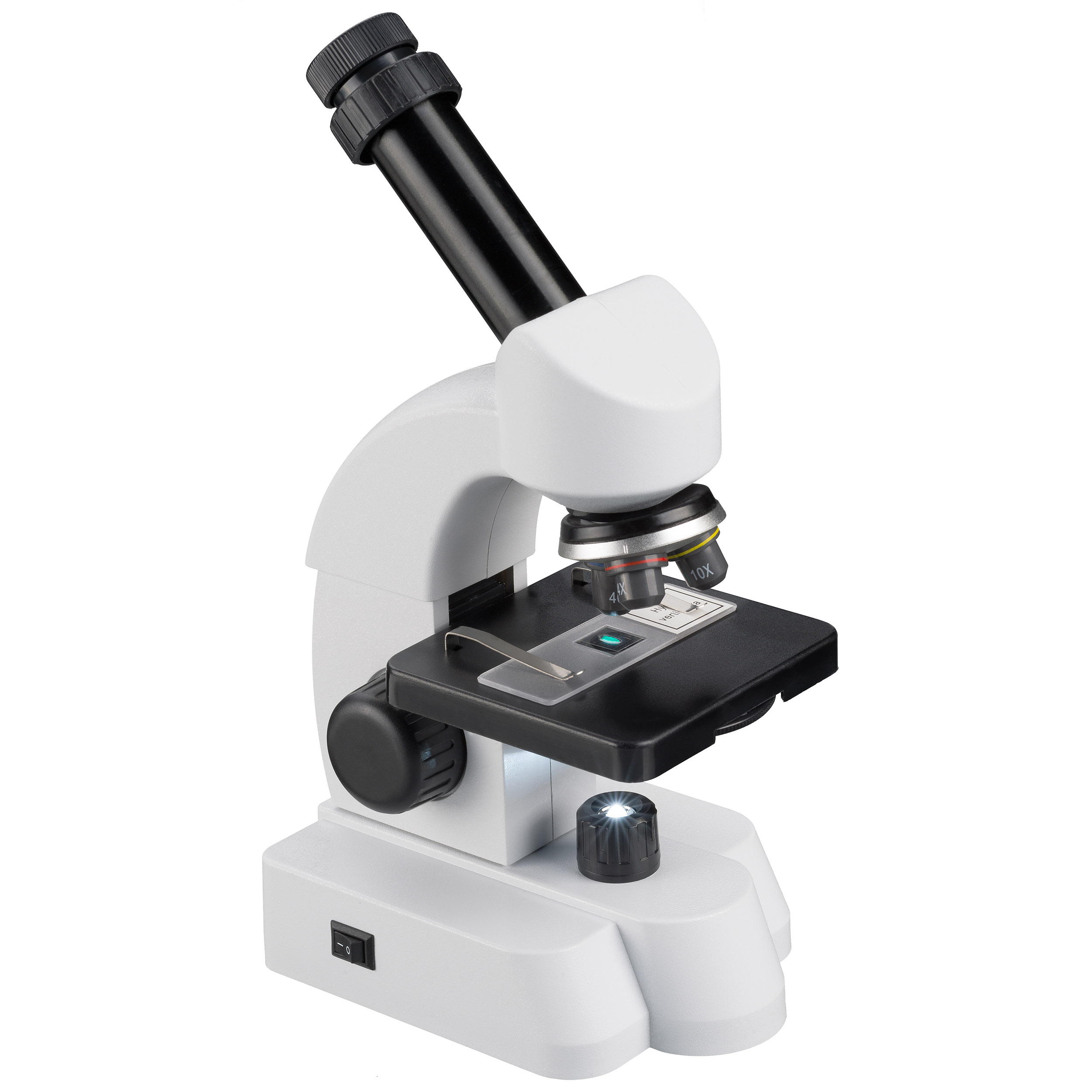 Microscopio BRESSER JUNIOR 40-640x con Juego de Accessorios inteligentes con Código QR para Información adicional