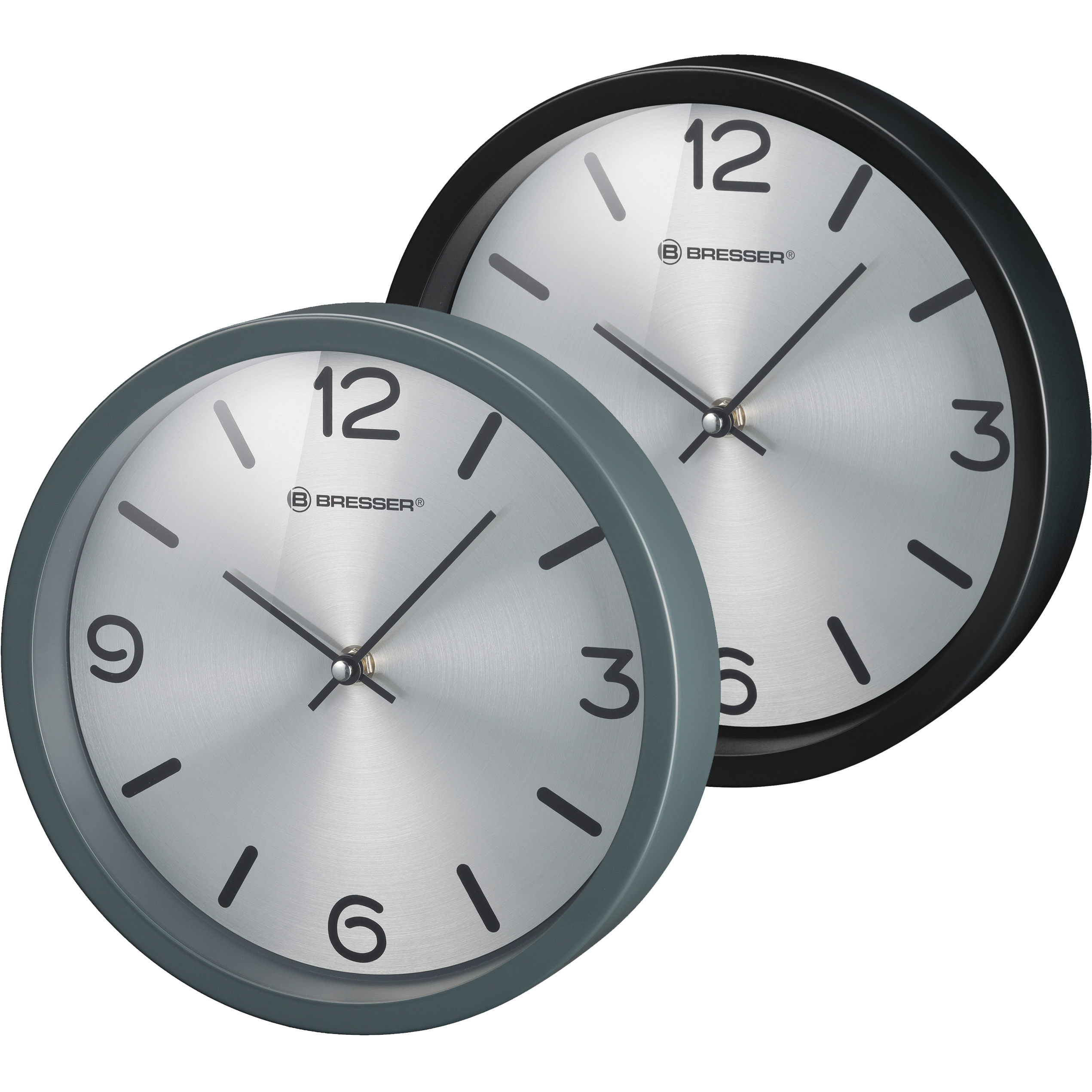 Reloj de Pared BRESSER MyTime Silver Edition