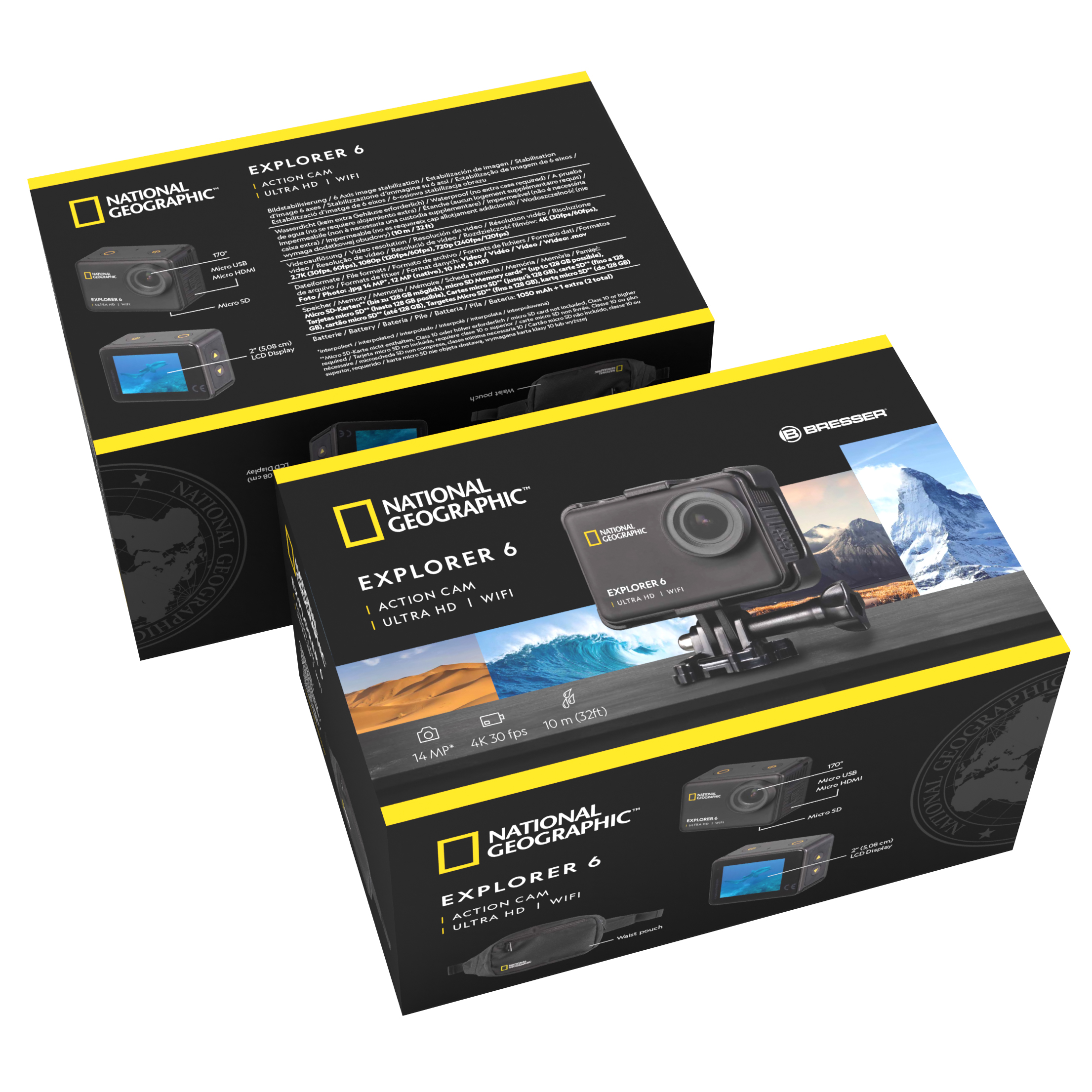 pañuelo de papel para castigar suave Cámara de acción NATIONAL GEOGRAPHIC 4K Ultra-HD 60fps WiFi Explorer 6 |  9683500