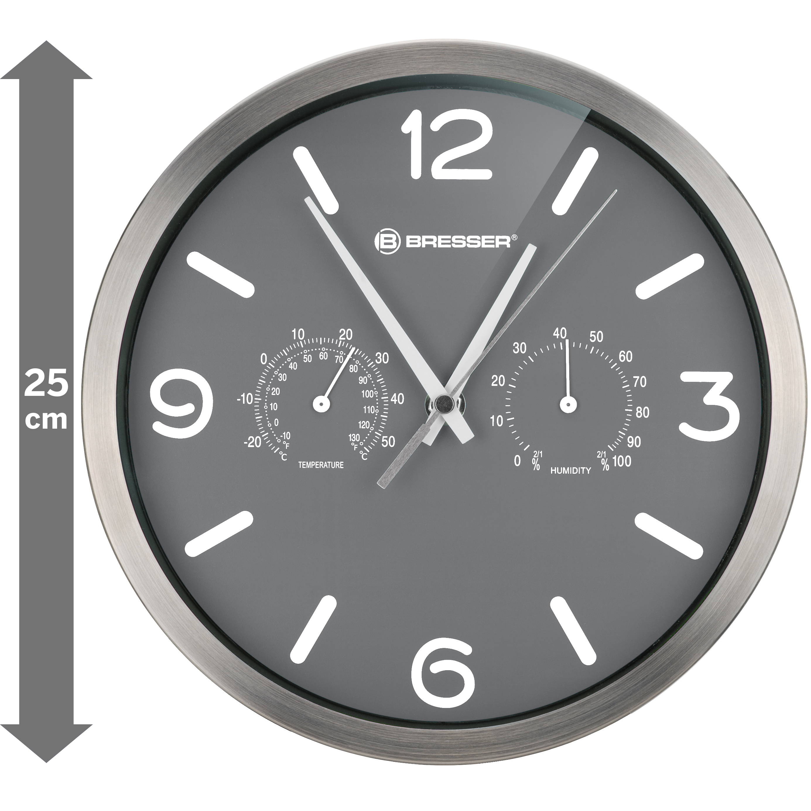 BRESSER MyTime DCF Thermo-/ Hygro- reloj de pared 25cm